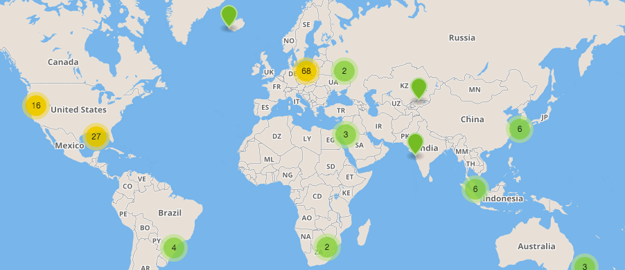 IPVanish Server Map